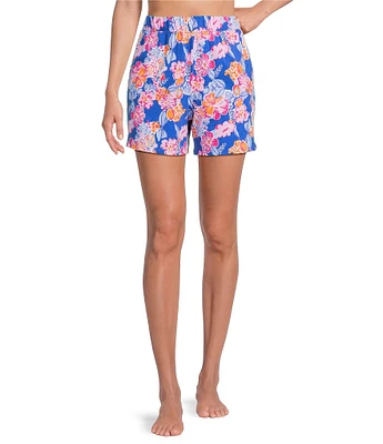 Sleep Sense Knit Happy Floral Print Coordinating Sleep Shorts