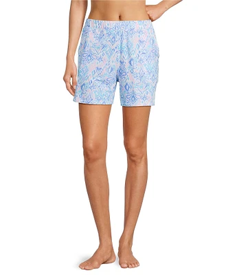 Sleep Sense Knit Multi Ikat Print Coordinating Sleep Short