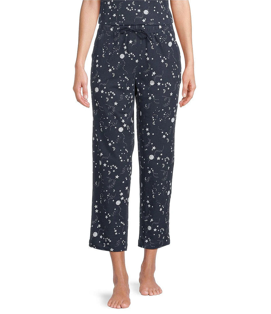 Sleep Sense Moonlight Night Print Coordinating Capri Sleep Pants