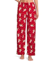 Sleep Sense Mr. Bingle Flannel Drawstring Tie Coordinating Holiday Sleep Pant