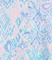 Sleep Sense Multi Ikat Short Sleeve Crew Neck Chest Pocket Knit Nightgown