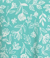Sleep Sense Plus Size Sketch Floral Print Short Sleeve Scoop Neck Coordinating Sleep Top