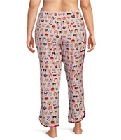 Sleep Sense Plus Size Valentine Dogs Print Coordinating Sleep Pants