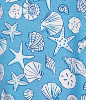 Sleep Sense Seashell Print Short Sleeve Scoop Neck Coordinating Sleep Top