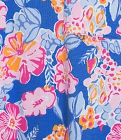 Sleep Sense Short Sleeve Crew Neck Happy Floral Print Knit Nightgown