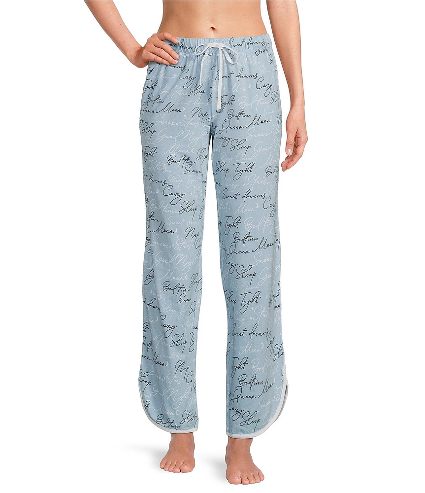 Sleep Sense Sleep Script Print Coordinating Sleep Pants