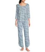 Sleep Sense Sleep Script Print Coordinating Sleep Pants