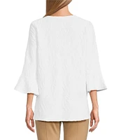 Slim Factor by Investments 3/4 Sleeve Ruffle Cuff Top