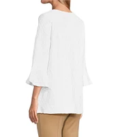 Slim Factor by Investments 3/4 Sleeve Ruffle Cuff Top