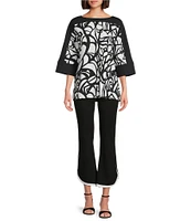 Slim Factor by Investments Boat Neck 3/4 Sleeve Dolman Top