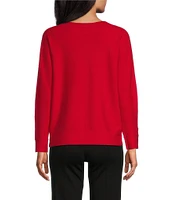 Slim Factor by Investments Boat Neck Long Sleeve Dolman Sweater