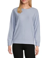 Slim Factor by Investments Boat Neck Long Sleeve Dolman Sweater