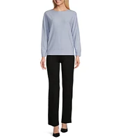 Slim Factor by Investments Boat Neck Long Sleeve Dolman Sweater