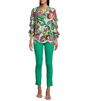 Slim Factor by Investments Coordinating Ponte Knit Ankle Skinny Pants