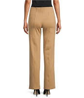 Slim Factor by Investments Ponte Knit No Waist Slim Straight Pants