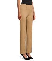 Slim Factor by Investments Ponte Knit No Waist Slim Straight Pants