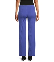 Slim Factor by Investments Ponte Knit No Waist Slim Straight Pants