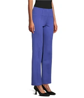 Slim Factor by Investments Ponte Knit No Waist Slim Straight Pants