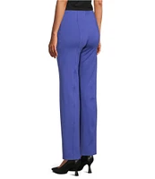 Slim Factor by Investments Ponte Knit No Waist Slim Straight Pants
