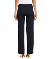 Slim Factor by Investments Ponte Knit No Waist Slim Straight Pants