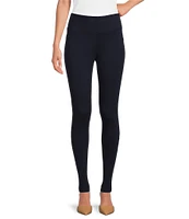 Slim Factor by Investments Ponte Knit Wide Waist Leggings