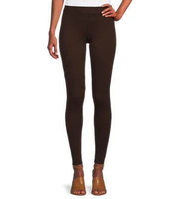 Slim Factor by Investments Ponte Knit Wide Waist Leggings