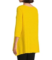Slim Factor by Investments Crew Neckline Asymmetrical Hem Top