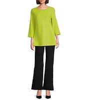 Slim Factor by Investments Flare 3/4 Sleeve Top