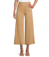 Slim Factor by Investments Lightweight Ponte Knit No Waist Wide Leg Crop Pants