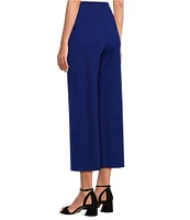 Slim Factor by Investments Lightweight Ponte Knit No Waist Wide Leg Crop Pants