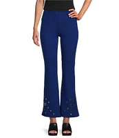 Slim Factor by Investments No Waist Grommet Kick Flare Pants