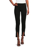 Slim Factor by Investments No Waist Zipper Front Hem Leggings