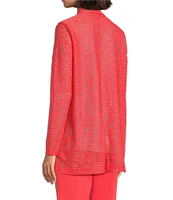 Slim Factor by Investments Open Front Long Sleeve Mesh Cardigan