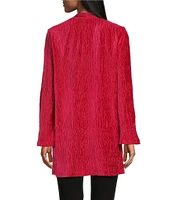 Slim Factor by Investments Open-Front Long Sleeve Velvet Cardigan