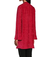 Slim Factor by Investments Open-Front Long Sleeve Velvet Cardigan