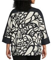 Slim Factor by Investments Plus Size Boat Neck 3/4 Sleeve Dolman Top