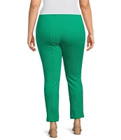 Slim Factor by Investments Plus Size Ponte Knit No-Waist Ankle Pants