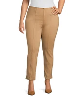 Slim Factor by Investments Plus Size Ponte Knit No-Waist Ankle Pants