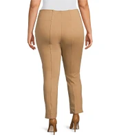 Slim Factor by Investments Plus Size Ponte Knit No-Waist Ankle Pants
