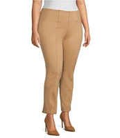 Slim Factor by Investments Plus Size Ponte Knit No-Waist Ankle Pants