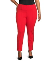 Slim Factor by Investments Plus Size Ponte Knit No-Waist Ankle Pants