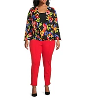 Slim Factor by Investments Plus Size Ponte Knit No-Waist Ankle Pants