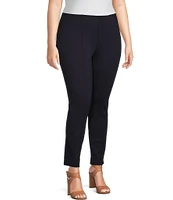 Slim Factor by Investments Plus Size Ponte Knit No-Waist Ankle Pants