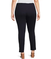 Slim Factor by Investments Plus Size Ponte Knit No-Waist Ankle Pants