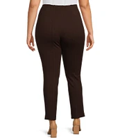 Slim Factor by Investments Plus Size Ponte Knit No-Waist Ankle Pants