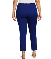 Slim Factor by Investments Plus Size Ponte Knit No-Waist Ankle Pants