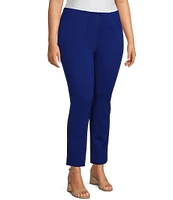 Slim Factor by Investments Plus Size Ponte Knit No-Waist Ankle Pants