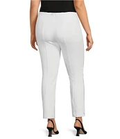 Slim Factor by Investments Plus Size Ponte Knit No-Waist Ankle Pants