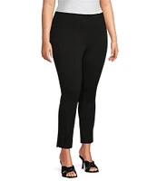 Slim Factor by Investments Plus Size Ponte Knit No-Waist Ankle Pants