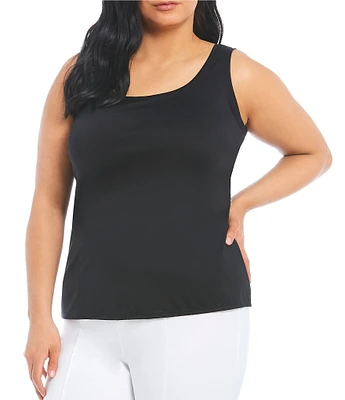 Slim Factor by Investments Plus Size Lexi Scoop Neck Sleeveless Soft Stretch Tank Top